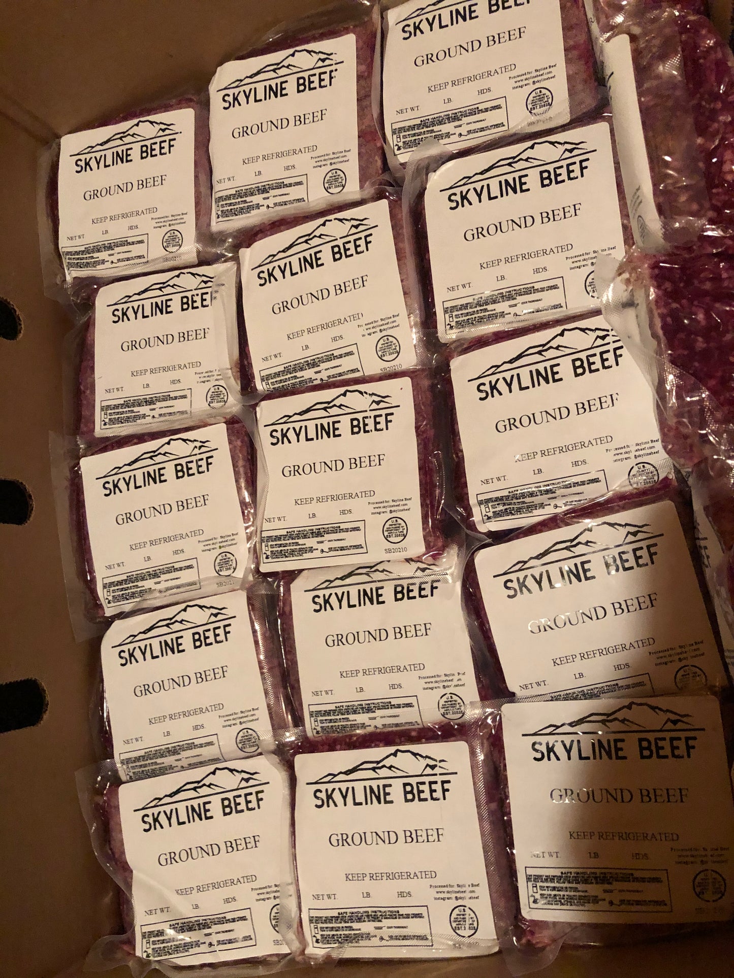 Dry Aged Ground Beef 50 lb. Box